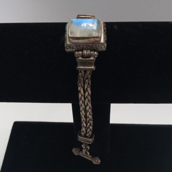 Bohemian Style Sterling Silver Moonstone Bracelet - Picture 2 of 10